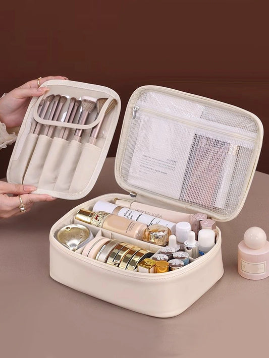 leather makeup bag