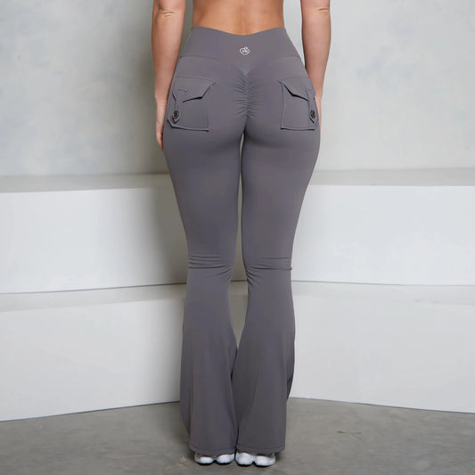 Pocket Flare Scrunch Butt Pants